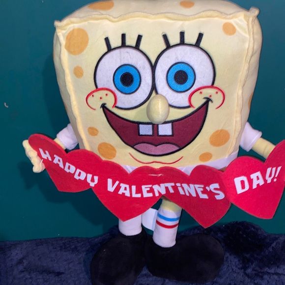 Nickelodeon SpongeBob Squarepants 18” Happy Valentines Day plush holiday door gr - Picture 1 of 7